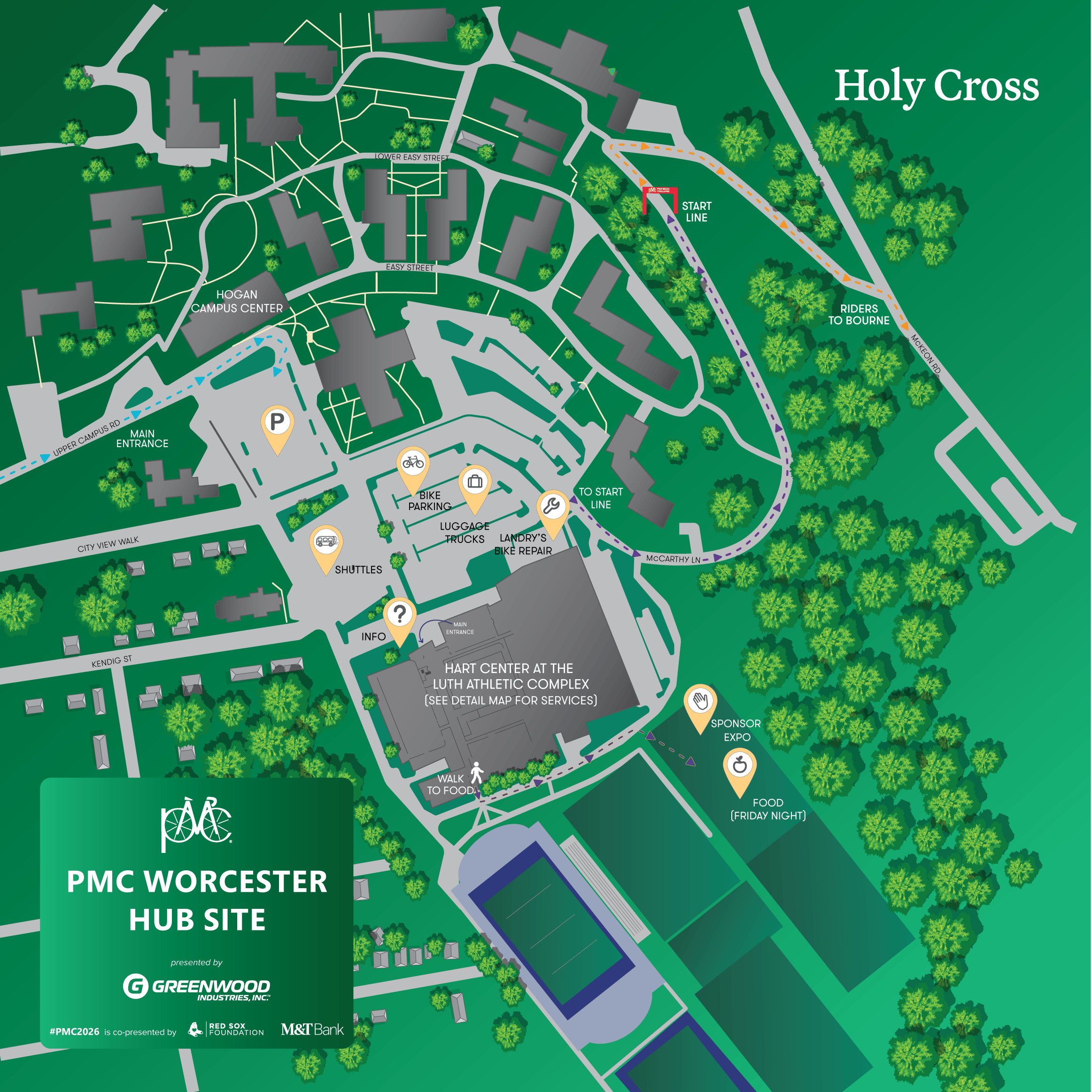 Worcester Pan Mass Challenge PMC 2026 Worcester Map 2026 